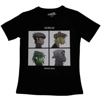 Image of Paradiso Clothing Gorillaz Demon DAYS Print Tshirt, Women&#039;s, Size: XL, Black