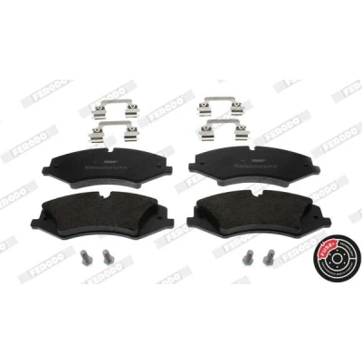 Image of LR015578, LR016962, LR021253, LR026221, LR057725 Brake pad set FERODO PREMIER ECO FRICTION FDB4104 prepared for wear indicator with accessories