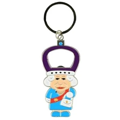 Image of Queen Elizabeth Bottle Opener Keyring Royal Souvenir UK GB London Keychain