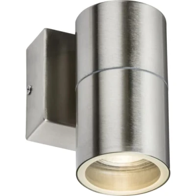 Image of KnightsBridge 230V IP54 GU10 Fixed Single Wall Light Brushed Chrome