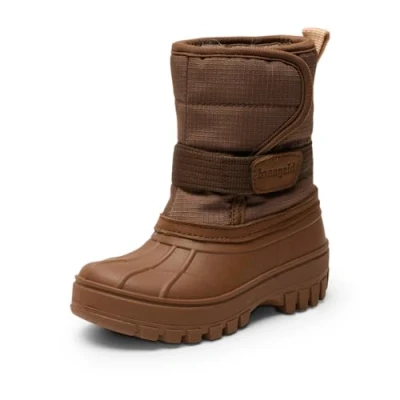 Image of Bisgaard Pacson Unisex Winter boots for kids, Size: 2.5, Brown Leather/synthetics