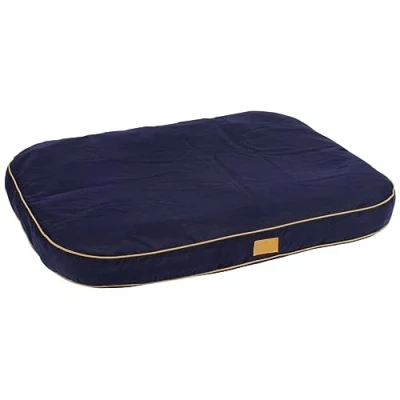 Image of Pet Bed Cushion Jerome Navy/Cognac 60x40x6cm