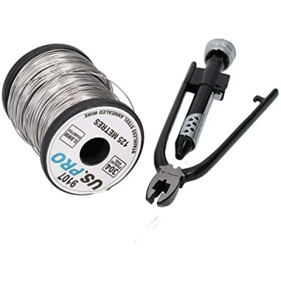 Image of AB Tools Lock Wire Lockwire Twist Twisting Plier + 125 Metres 0.8mm Stainless Steel
