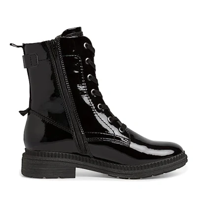 Image of Jana Women&#039;s 8 25264 41 Ankle Boot, Black (Black Patent), 4 UK