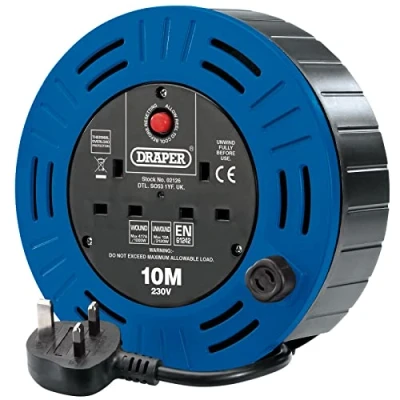 Image of Draper 230V Twin Socket Cable Reel, 10m