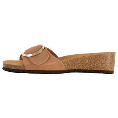 Image of Scholl Women&#039;s Amalfi Mule Sandal, Brown, 2 UK