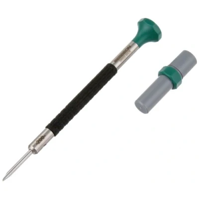 Image of Bergeon 55 687 6899 AT 200 Stainless Steel Ergonomic 2.00mm Screwdriver with Spare Blades Watch Repair Kit