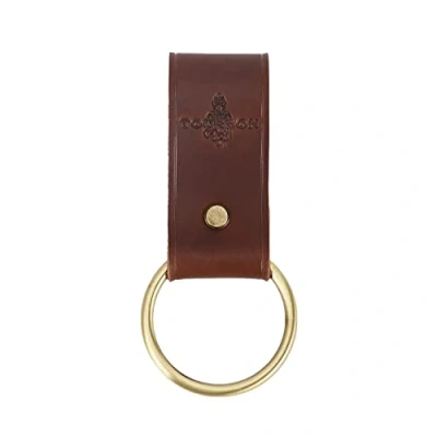 Image of TOURBON Brown Leather Hammer Axe Holder Belt Loop Key Chain Lightweight