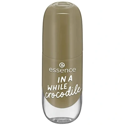 Image of Essence Gel Nail Colour, Polish, No. 36 in A While Crocodile, Green, Express Result, Long Lasting, Colour Intense, Gely, Shiny, No Acetone, Vegan, Microplastic Particles Free (8 ml)