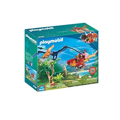 Image of PlayMOBIL Dinos 9430 Adventure Copter with Pterodactyl, For Children Ages 4+