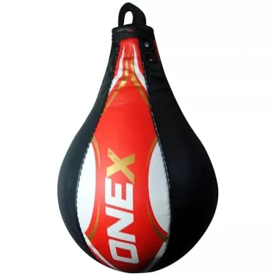 Image of Speed Bag Boxing Ball Maya Hide Leather MMA Muay Thai Punching Dodge Striking Kit Hanging Workout Kicking Martial Arts Training Home Gym Exercise