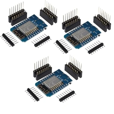 Image of AZDelivery 3 x D1 Mini NodeMcu with ESP8266 12F USB C Connection WLAN Module CH340G Lua Compatible Arduino Includes E Book