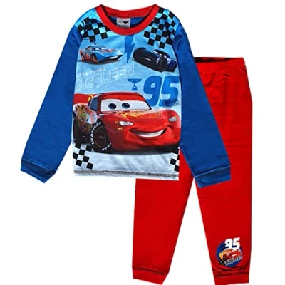 Image of Disney Cars Boys Long Length Pyjamas Age 2 3 Years Red