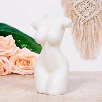 Image of Lesser and pavey LP48626 Fresh Linen Body Candle for Adults White Accessory