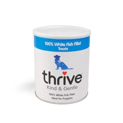 Image of Thrive Kind and Gentle 100% White Fish Fillet Dog Treats for all Dogs Suitable Sensitive Tummies