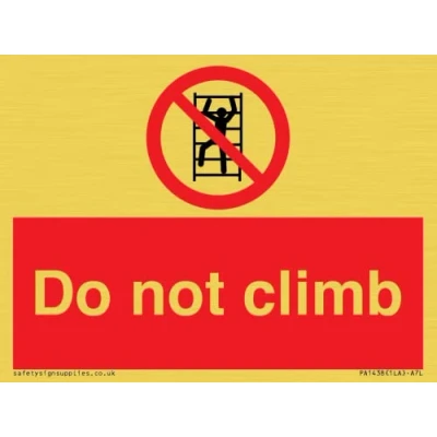 Image of Do not climb Sign 100x75mm A7L