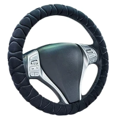 Image of Fuzzy Steering Wheel Cover Non Slip Soft Furry Plush Winter Warm Vehicle Car Protector Universal Automotive Fit 37 39cm