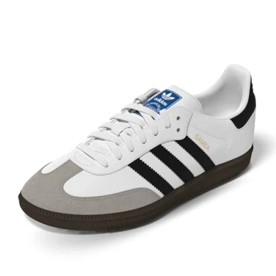 Image of adidas Originals Samba OG KIDS Trainers for kids, Size: 3, Footwear white/core black Leather/synthetics