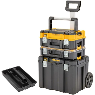 Image of DEWALT, Black/Yellow TSTAK 2.0 Mobile Box Bundle