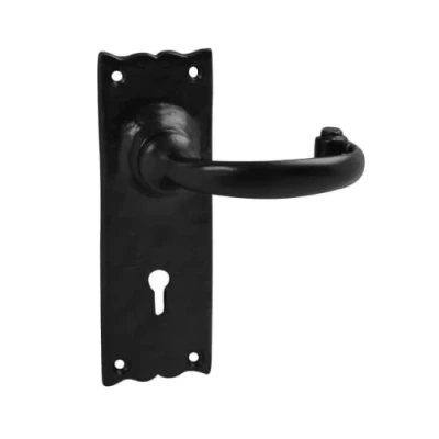 Image of VIBE Merlin 51x115mm Lever Lock on Black Antique Door Handle for Internal Doors