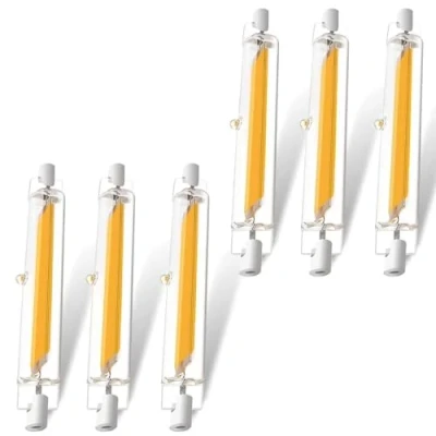 Image of R7s LED Bulb 78mm, 10W 78mm COB Light, Dimmable Warm White 3000K, Double Ended Reflector Bulb, 100W Halogen Bulbs Replacement, 360Beam Angle for Ceiling Floodlight Lamp, 6PCS