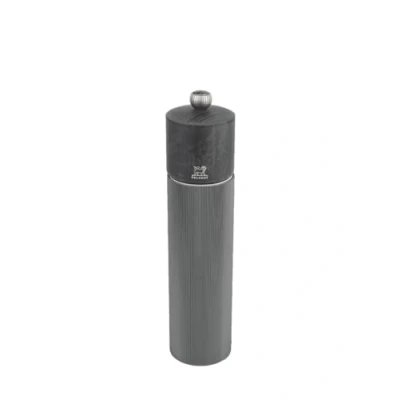 Image of PEUGEOT Line Pepper Mill 22 cm Classic Adjustment Made of PEFC Certified Aluminum and Wood in France Carbon Color