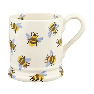 Image of Emma Bridgewater Large Mug 1/2 Pint, Ceramic Coffee Cup Cappuccino, Latte, Coffee, Tea Beautiful Mugs, Birthday Gift Bumblebee