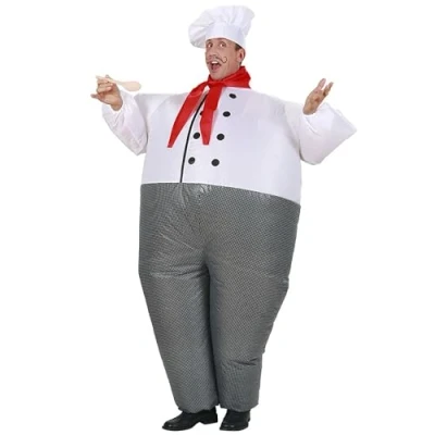 Image of Mens Inflatable Chef Costume for TV Cartoon &amp; Film Fancy Dress