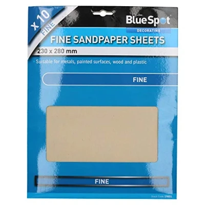 Image of 10pc Assorted Sandpaper Sanding Sheets for Metal Wood Plastic Fine 240 Grit