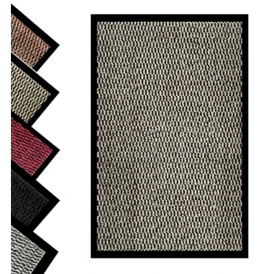 Image of Pagnanno. Dirt Trapper Door Mat Indoor/Outdoor non slip Washable Barrier Mat, Heavy Duty Entrance Rug Shoes Scraper, Super Absorbent Front Doormat Carpet (Beige, 60x180cm (Pack of 1))