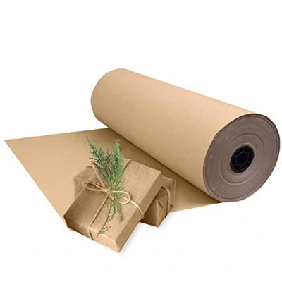 Image of Triplast Brown Eco Kraft Paper (500mm x 200m) Conscious &amp; Recyclable Multipurpose Wrapping Roll with a Premium Rustic Finish Ideal for Gift Wrapping, Parcel Packing, Arts Craft