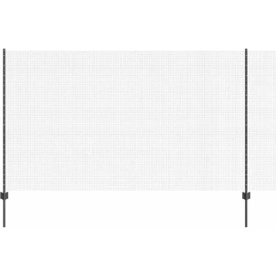 Image of vidaXL Welded Wire Fence with 22 U Posts Grey 1.4x25 m Steel