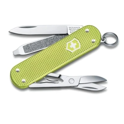 Image of Victorinox, Classic SD Alox, Swiss Army Pocket Knife, small, Multi Tool, Camping, 5 Functions, Blade, Nail file, Screwdriver 2.5 mm