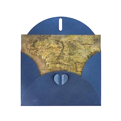 Image of Middle Earth Map Greeting Cards Beautiful Holiday Card Matching Envelopes Unique Wedding Blank for All Occasions