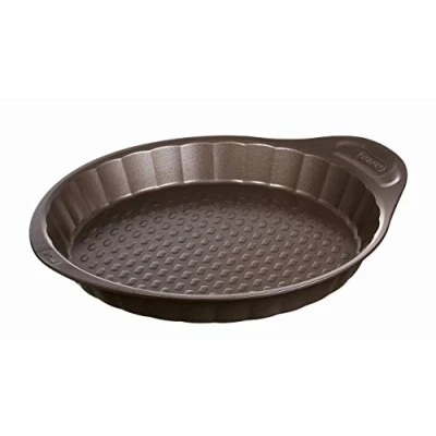 Image of Pyrex asimetriA Metal Easy Grip Flan pan 27 cm, Brown, 1