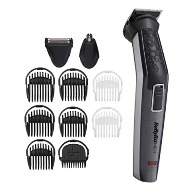 Image of BaByliss MEN 11 in 1 Carbon Titanium Face and Body Multi Grooming Kit with Nose Trimmer Foil Shaver Attachments