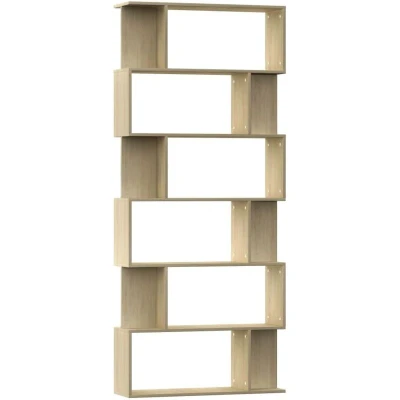 Image of vidaXL Book Cabinet/Room Divider Sonoma Oak 80x24x192 cm Engineered Wood