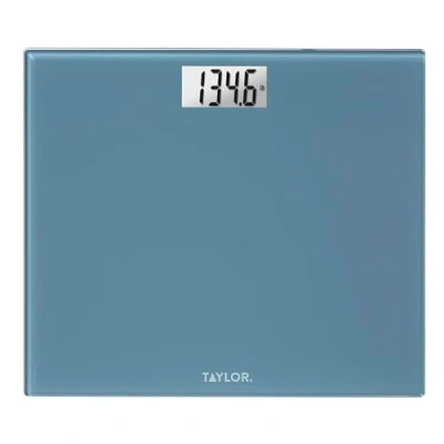 Image of Taylor Digital Extra Wide High 500lb Capacity Bathroom Scale for Body Weight, Accurate Precision and Ultra Platform, Weighing Machine People, Easy to Read, Slate Blue