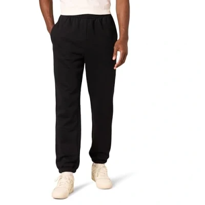 Image of Amazon Essentials Men&#039;s Closed Bottom Fleece Joggers (Available in Big &amp; Tall), Black, S