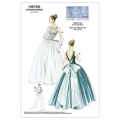 Image of Vogue Patterns V8729 Size EE 14 16 18 20 Misses&#039; Dress and Underskirt
