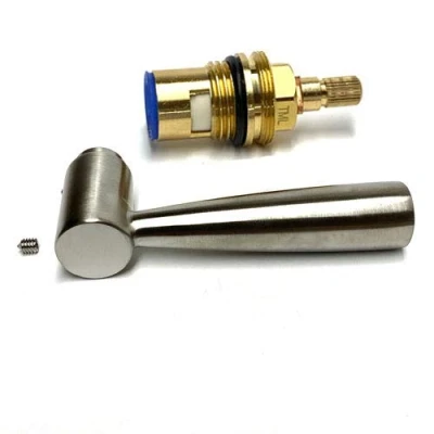 Image of Franke Olympus, Basel, Filterflow Kubus Compatible Cold Tap Handle Lever and Cartridge (Brushed Steel)