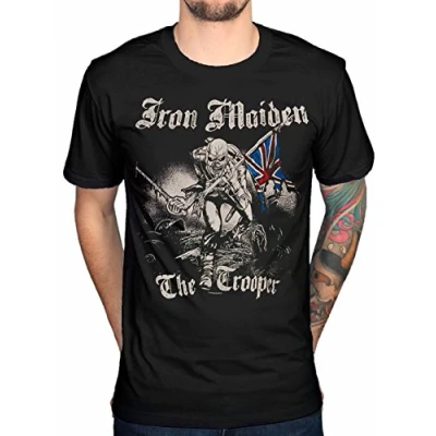 Image of Iron Maiden T Shirt Sketched Trooper new Official Licensed Mens Unisex Black (X Large)