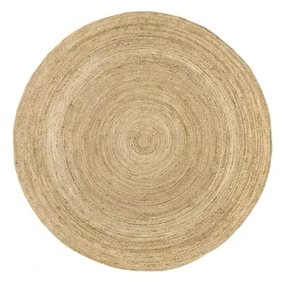 Image of HAMID Rug Jute Round Alhambra Natural Colour, Rug, Area 100% Fibre Hand Wovem, Braided for Home, Living Room, Floor Carpet..(200x200cm)