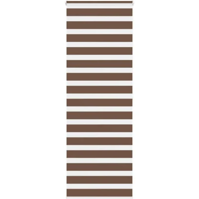Image of vidaXL Zebra Blind Brown 75x200 cm Fabric Width 70.9 Polyester