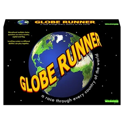 Image of GLOBE RUNNER Educational fun family board game for both kids and adults that races around the world through every country.