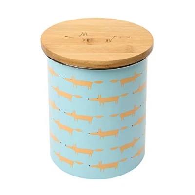 Image of Scion Living Mr Fox Biscuit Storage Jar Blue