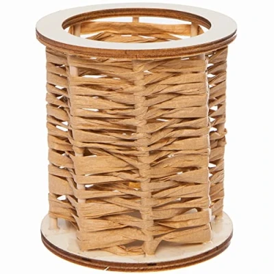 Image of Baker Ross Wood Pencil Pot Web Kits 3 Pack, Crafts for Kids (FC392)