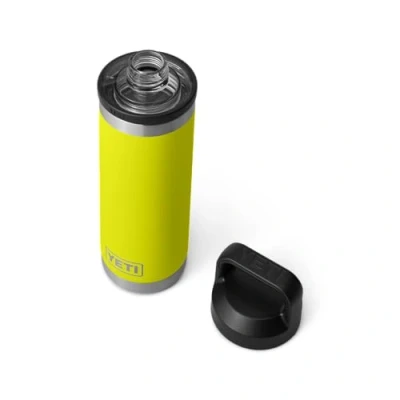 Image of YETI Rambler Bottle Chug, Vaccum Insulated Stainless Steel with Chug Cap, Firefly Yellow, 18 oz (532 ml)