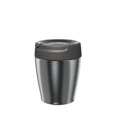 Image of KeepCup Traveller, Reusable Travel Mug Vacuum Insulated Stainless Steel Cup with Leakproof Sipper Lid 8oz/227ml Nitro Gloss