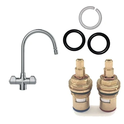 Image of Tap Magician Franke Moselle Repair Spares Kit Compatible Spout O Ring Seals &amp; Cartridge Valve Pair